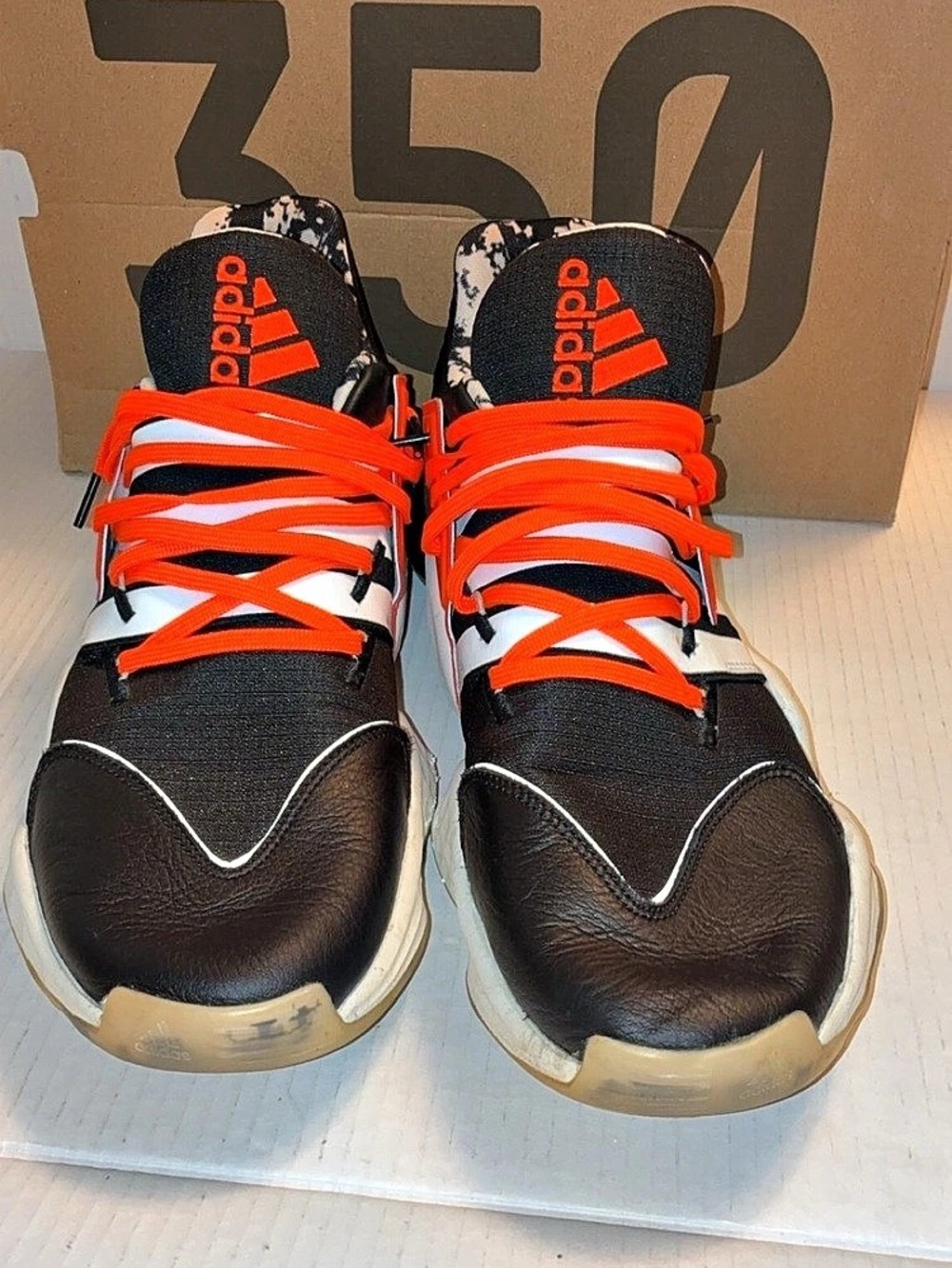 adidas D.O.N. Issue Basketball Shoes in Black & Orange